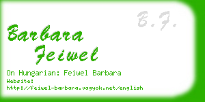 barbara feiwel business card